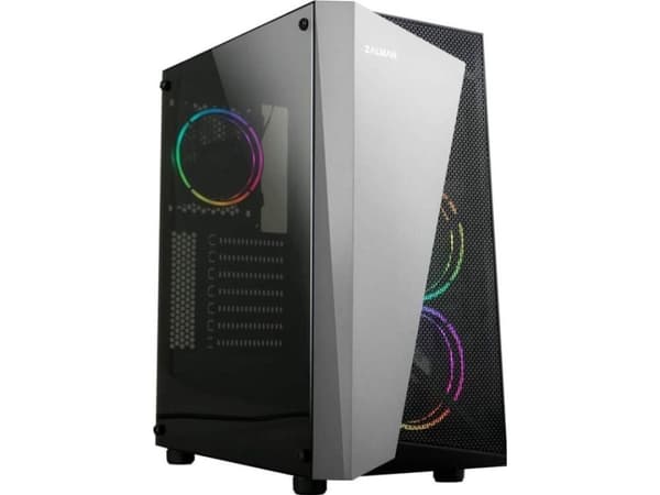 Zalman S4 Plus - Tower - ATX - genomskinlig sidopanel (akryl) - ingen strömförsörjning (ATX) - svart - USB/ljud