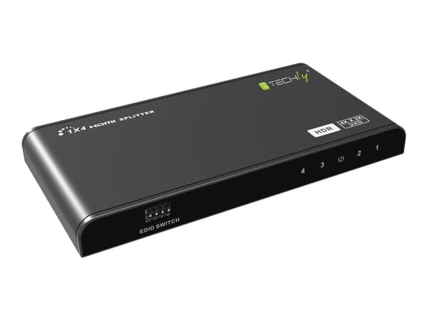 TECHly HDMI2.0 Splitter 4K 4 ways HDR - Video/audiosplitter - 4 x HDMI - skrivbordsmodell