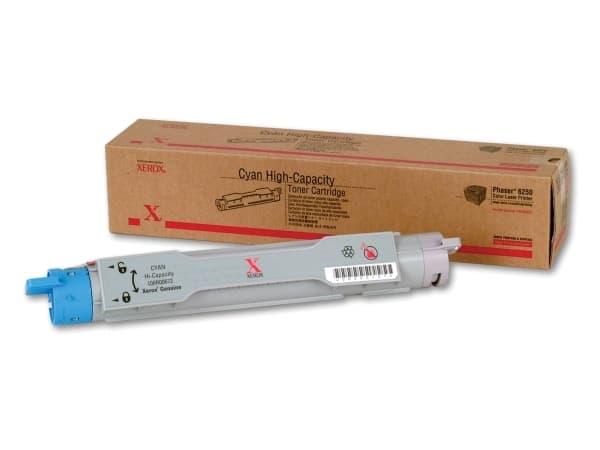 Xerox Phaser 6250 - Høykapasitets - cyan - original - tonerpatron - for Phaser 6250, 6250B, 6250DNM, 6250DP, 6250DT, 6250DX, 6250N