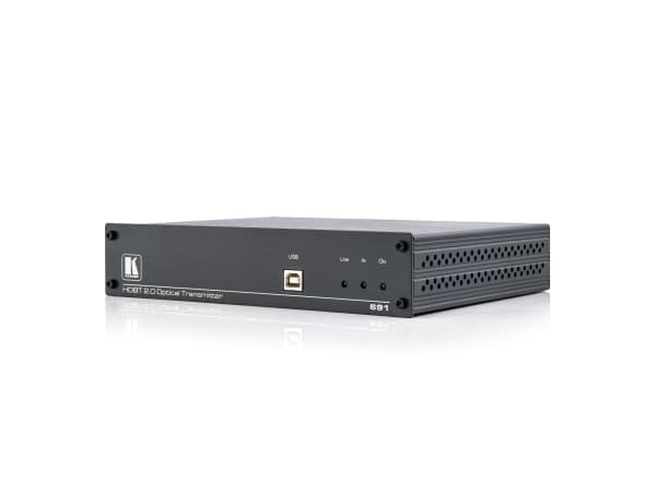 Kramer 691 4K60 4:2:0 HDMI MM/SM Fiber Optic Transmitter with USB, Ethernet, RS-232, IR & Stereo Audio over Ultra-Reach HDBaseT 2.0 - Utvider for vid