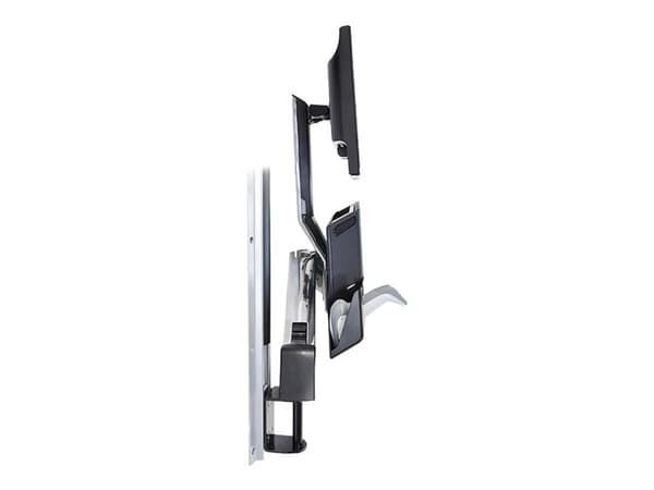 Ergotron StyleView Sit-Stand Combo System with Worksurface, 14,5 kg, 61 cm (24"), 75 x 75 mm, 100 x 100 mm, Alumiini