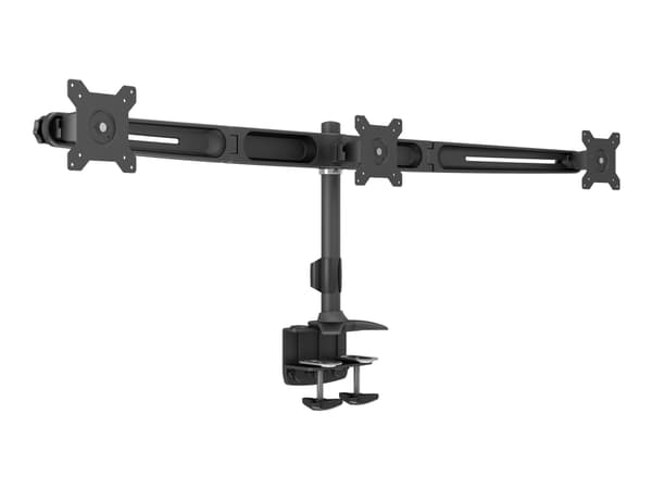 Multibrackets M VESA Desktopmount Triple Desk Clamp 15"-24" - Monteringssats - för 3 LCD-bildskärmar - aluminium, stål - svart - skärmstorlek: 15"-24