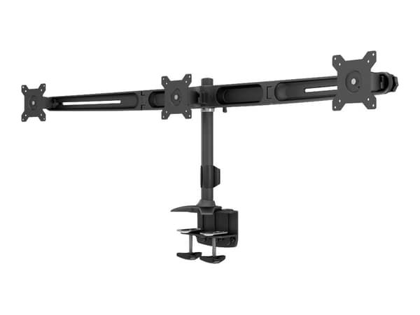 Multibrackets M VESA Desktopmount Triple Desk Clamp 15"-24" - Monteringssats - för 3 LCD-bildskärmar - aluminium, stål - svart - skärmstorlek: 15"-24 Svart