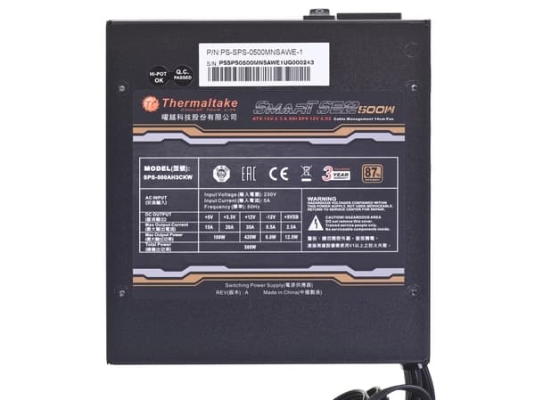 Thermaltake Smart SE2 500W strømforsyning (PS-SPS-0500MNSAWE-1)