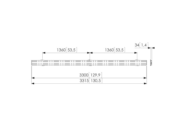 PFB 3433 Interface Bar 3315mm