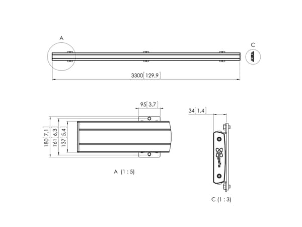 PFB 3433 Interface Bar 3315mm