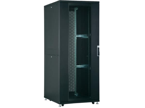 DIGITUS Professional Unique DN-19 SRV-42U-8/12B - Rack skåp - svart, RAL 9005 - 42U - 19"