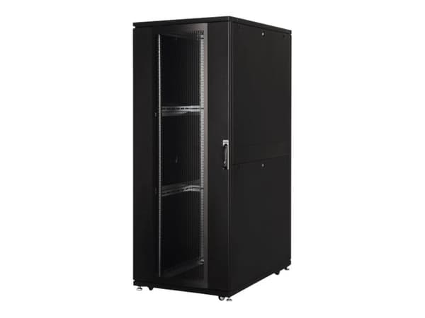 DIGITUS Professional Unique DN-19 SRV-42U-8/12B - Rack skåp - svart, RAL 9005 - 42U - 19"