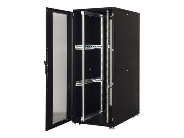 DIGITUS Professional Unique DN-19 SRV-42U-8/12B - Rack skåp - svart, RAL 9005 - 42U - 19"