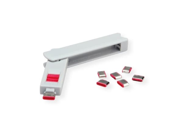 ROLINE 11.02.8334, Portinlukitsin, USB Type-C, Harmaa, 10 kpl