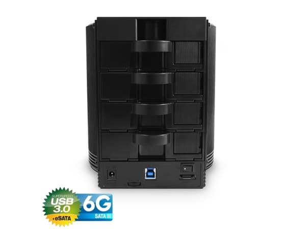 FANTEC SQ-35U3e-6G - Harddiskarray - 4 brønner (SATA-600) - USB 3.0, SATA 6Gb/s (ekstern)