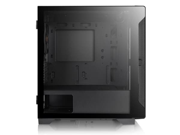 Thermaltake S100 TG - Tower - micro ATX - genomskinlig sidopanel (härdat glas) - ingen strömförsörjning (PS/2) - svart - USB/ljud