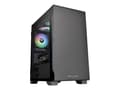 Miniatyrbild 1 av 5: Thermaltake S100 TG - Tower - micro ATX - genomskinlig sidopanel (härdat glas) - ingen strömförsörjning (PS/2) - svart - USB/ljud