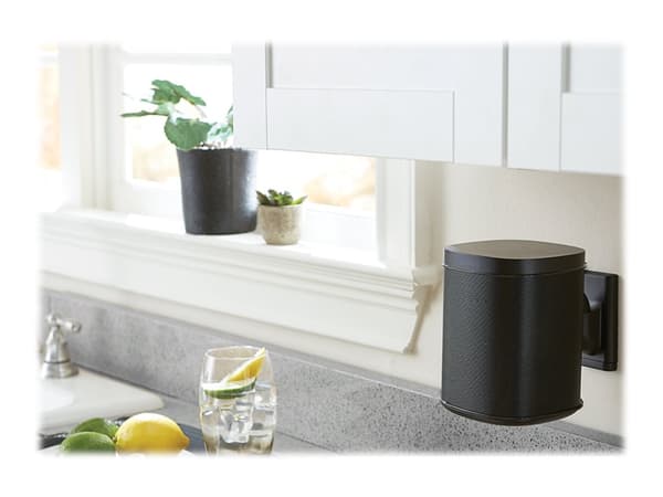 Sanus WSWM22 - Kiinnike - kaiuttimille - musta - seinäkiinnitettävä (2 kpl) - Sonos One, PLAY:1, PLAY:3 -laitteille