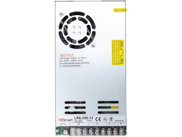 MEAN WELL LRS-350-12, 348 W, 90 -264 V, 47 - 63 Hz, 16 ms, 85%, Over-spenning (volt), Overoppheting, Overbelastning