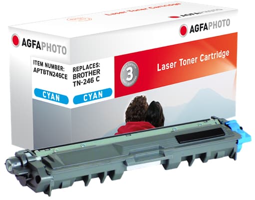 AgfaPhoto - Cyan - kompatibel - tonerpatron (alternativ for: Brother TN246C) - for Brother DCP-9017, DCP-9022, HL-3142, HL-3152, HL-3172, MFC-9142, M