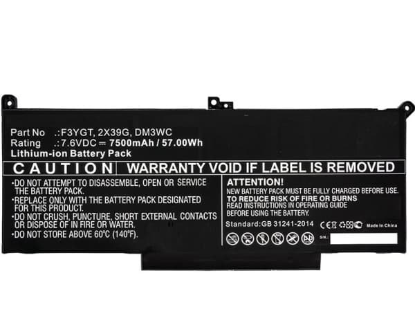 CoreParts - Batteri för bärbar dator - litiumjon - 4-cells - 5800 mAh - 44 Wh - svart - för Dell Latitude 7280, 7290, 7390, 7480