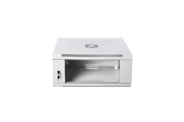 Digitus DN-W19 04U/450, Seinäjalusta, 4U, 60 kg, Avainlukko, Vaaleanharmaa