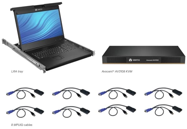 Avocent Local Rack Access - KVM-konsoll med KVM-svitsj - 8 porter - USB - 19" (18.5" synlig) - kan monteres i rack - 1366 x 768 @ 60 Hz - 250 cd/m² -