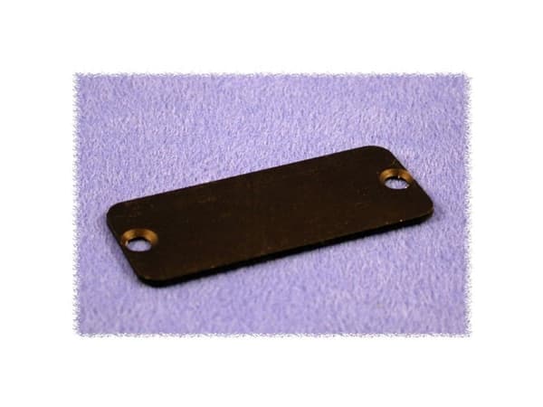 Hammond Electronics 1455TALBK-10 Päätylevy (L x S x K) 1,5 x 160 x 51,5 mm Alumiini Musta 10 kpl