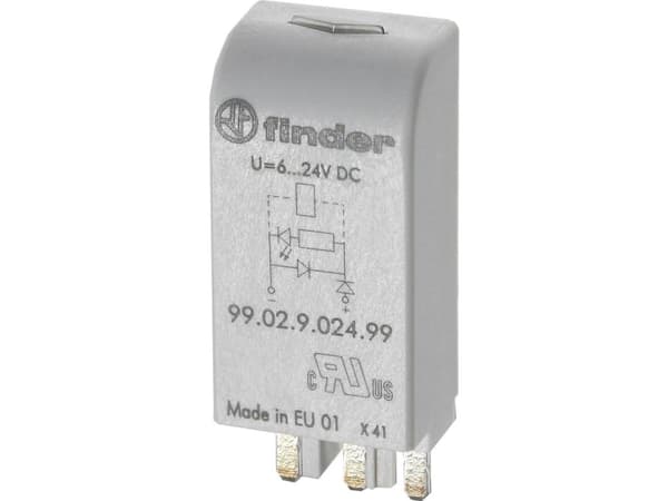 Finder Pistokemoduuli LED:llä 99.02.0.230.59 Valon väri: vihreä Sopii malliin: Finder 96.04, Finder 96.02 1 kpl 1 kpl