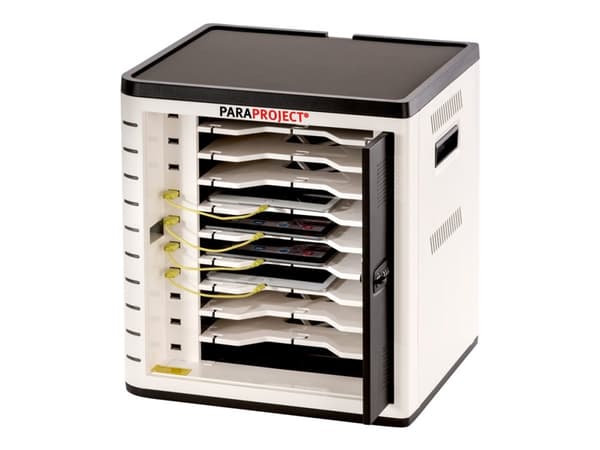PARAT PARAPROJECT Cube U10 - Kabinettenhet (synk og lade) - for 10 nettbrett - låsbar - ABS-plast, pulverbelagt stål - skjermstørrelse: inntil 11,6"