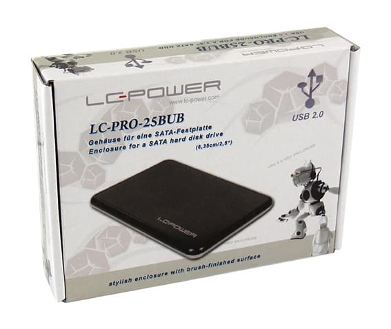 LC Power LC-PRO-25BUB - Förvaringslåda - 2.5" - SATA 1.5Gb/s - USB - svart, aluminium