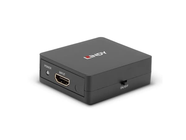 Lindy 38358, HDMI, 2x HDMI, 3840 x 2160 piksler, Sort, Metall, 60,5 mm