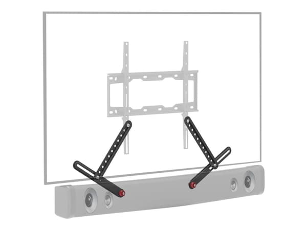 Barkan E820 - Monteringskomponent (2 monteringsarmer) - for soundbar - metallisk sort - under TV