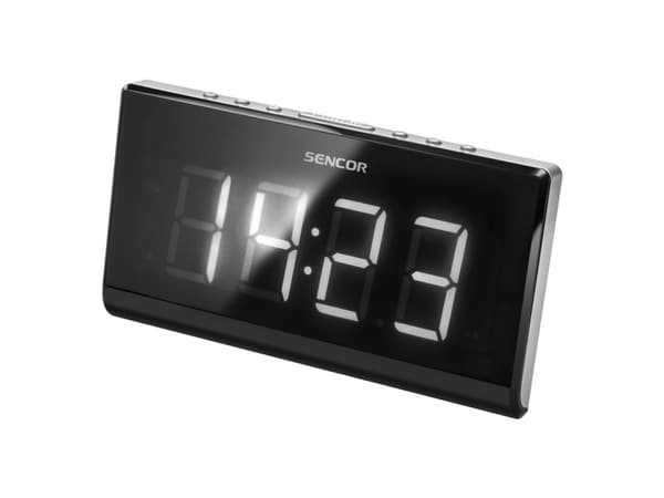 Sencor SRC 340, Kello, Digitaalinen, FM, LED, 4,57 cm (1.8"), Valkoinen