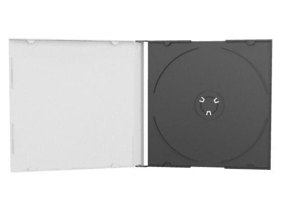 MediaRange BOX21-M, Korurasia, 1 levyt, Musta, Läpinäkyvä, Muovi, 120 mm, 140 mm