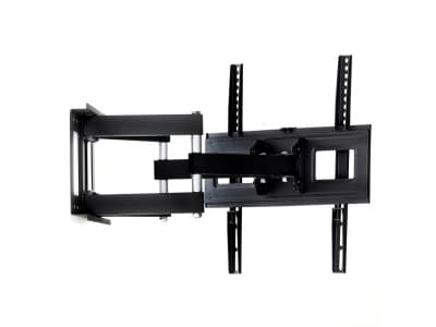 ART AR-80 - Brakett - justerbare dobbeltarmer - for LCD-TV - metall - pulverbelagt svart - skjermstørrelse: 32"-65" - monteringsgrensesnitt: inntil 4