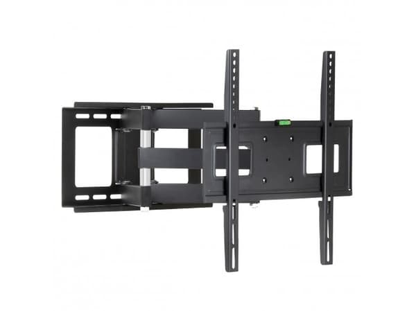 ART AR-80 - Brakett - justerbare dobbeltarmer - for LCD-TV - metall - pulverbelagt svart - skjermstørrelse: 32"-65" - monteringsgrensesnitt: inntil 4
