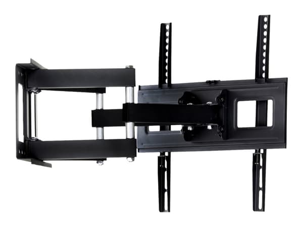 ART AR-80 - Brakett - justerbare dobbeltarmer - for LCD-TV - metall - pulverbelagt svart - skjermstørrelse: 32"-65" - monteringsgrensesnitt: inntil 4