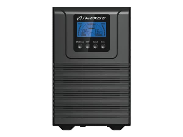 PowerWalker VFI 1000 TGB - UPS - AC 176 - 300 V - 900 watt - 1000 VA - 9 Ah - RS-232, USB - utgangskontakter: 4 Sort