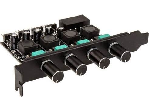Lamptron CP436 4-kanals viftekontroller for PCI-spor - svart