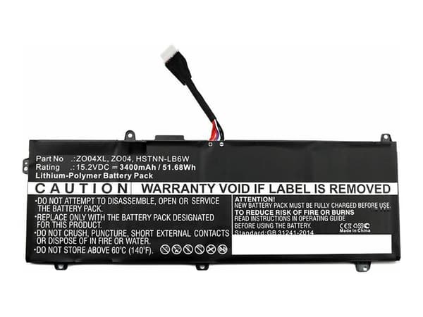 CoreParts - Batteri til bærbar PC - litiumpolymer - 3400 mAh - 51.7 Wh - svart - for HP ZBook Studio G3 Mobile Workstation