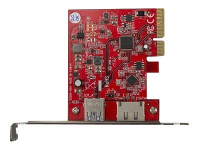 StarTech.com 2-Port USB 3.1 Gen 1(10Gbps) and eSATA(6Gbps) PCIe Card - PCI Express Controller Card - 1x USB-A and 1x eSATA (PEXUSB311A1E) - USB-adapt