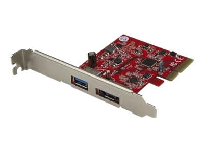 StarTech.com 2-Port USB 3.1 Gen 1(10Gbps) and eSATA(6Gbps) PCIe Card - PCI Express Controller Card - 1x USB-A and 1x eSATA (PEXUSB311A1E) - USB-adapt