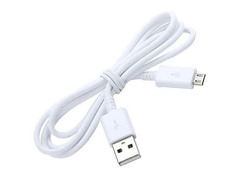 Samsung USB 2.0/micro USB, 1 m, 1 m, USB A, Micro-USB A, USB 2.0, Hankjønn/hankjønn, Hvit