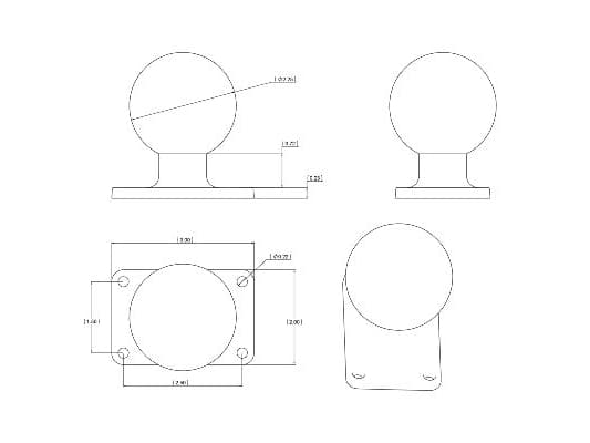RAM RAM-D-202U-23 - Kulemontering - for P/N: RAM-D-201U
