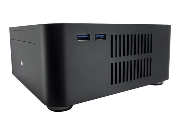 Inter-Tech A80S - USFF - mini ITX - strömadapter 60 Watt - svart - USB