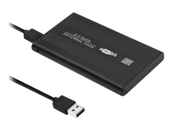 Qoltec - Lagringspakke - 2,5" - SATA 6Gb/s - USB 3.0 - svart