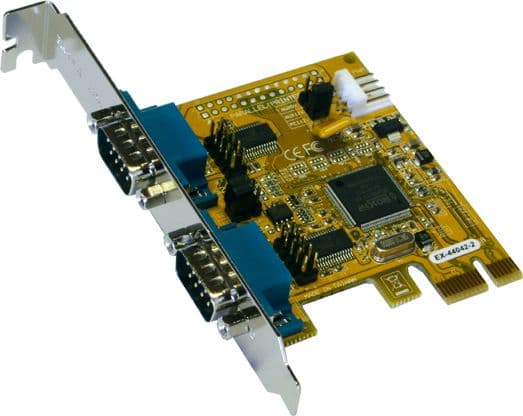 EX-44042-2 PCI Express x1-kort 2x seriell RS-232 (EX-44042-2)