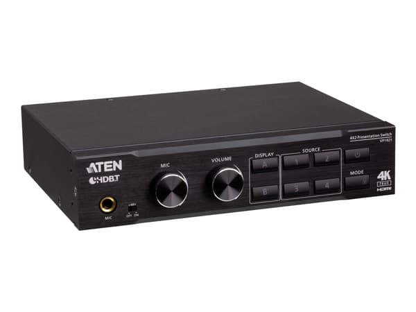 ATEN VP1421 - 4x2 matrisesvitsje / skalerer / lyd-DSP / HDBaseT-omformer