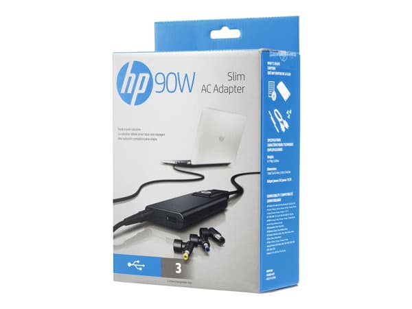 HP Slim - Strömadapter - 90 Watt - Europa - för HP 250 G4; Chromebook 14; EliteBook 2570, 725 G2, 745 G2, 755 G2, 820 G1, 820 G2, 840 G1