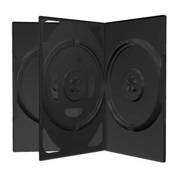 MediaRange BOX35-3, DVD-kotelo, 3 levyt, Musta, Muovi, 120 mm, 136 mm