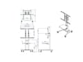 Miniatyrbild 3 av 5: Value 17.99.1165, 125 kg, 81,3 cm (32"), 2,54 m (100"), 200 x 200 mm, 800 x 400 mm, 116 - 185 mm