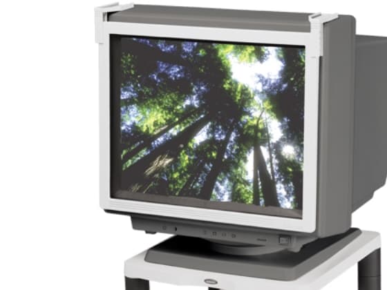 Fellowes Monitor Riser Premium - Ställ - för Bildskärm - grafit, platina - skärmstorlek: upp till 21 tum