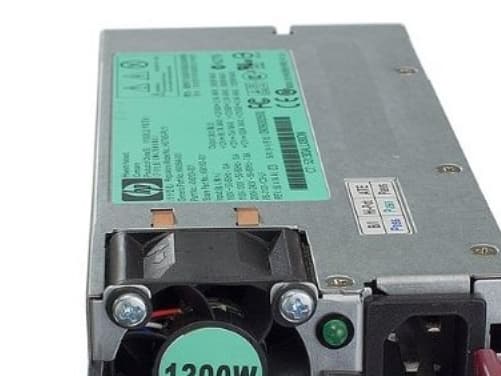 HP - Strømforsyning - "hot-plug" (kan monteres i rack) - 1200 watt - 1U Sort, Sølv